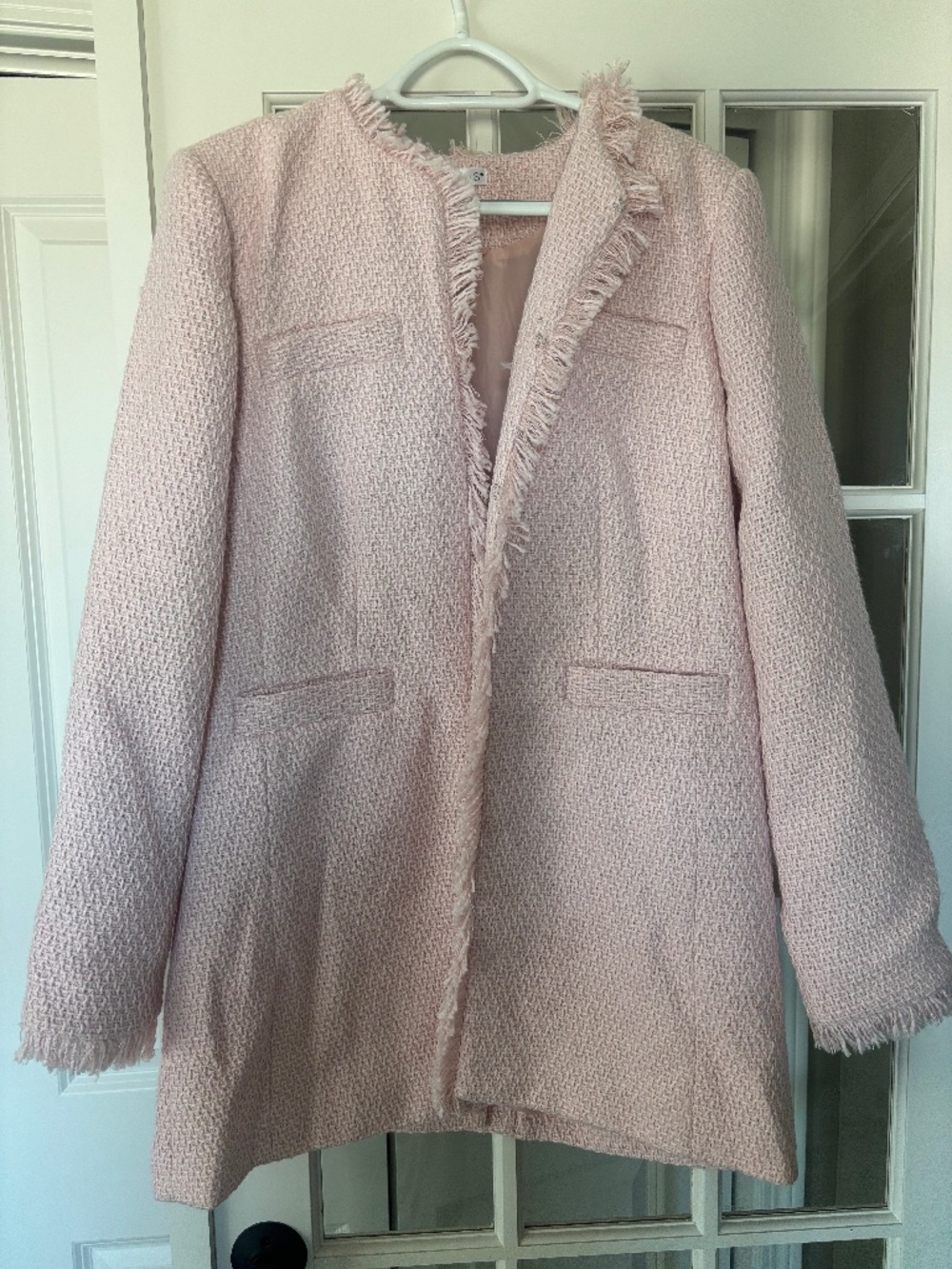 Venus tweed coat.  Pink.  Size 14.